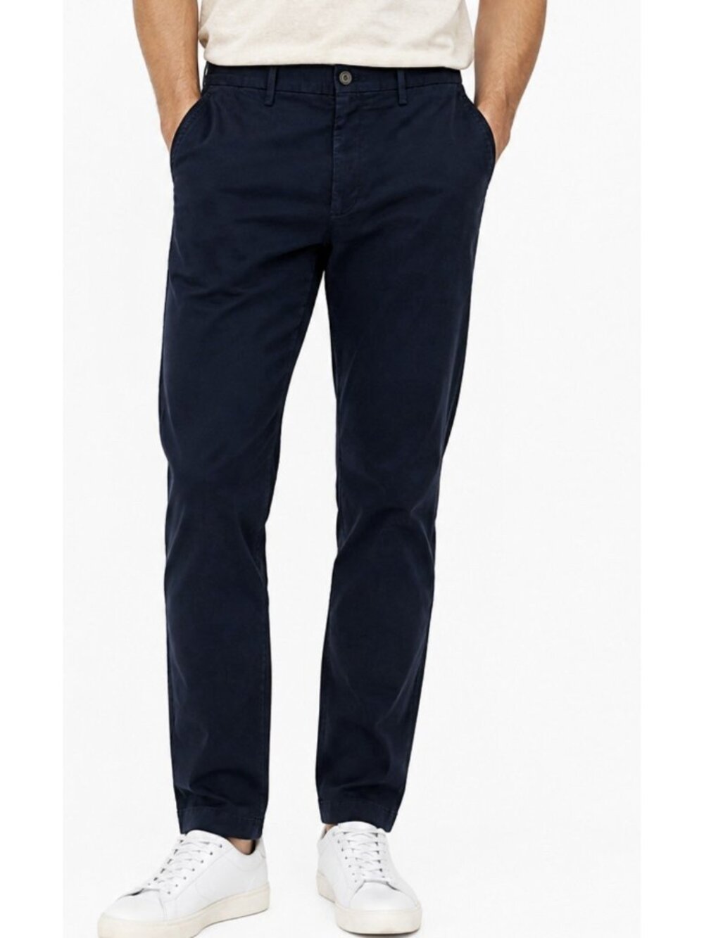 Banana Republic Lived-In Chino Athletic Fit Pants 33x34 Navy Blue (fits 34Wx33L)